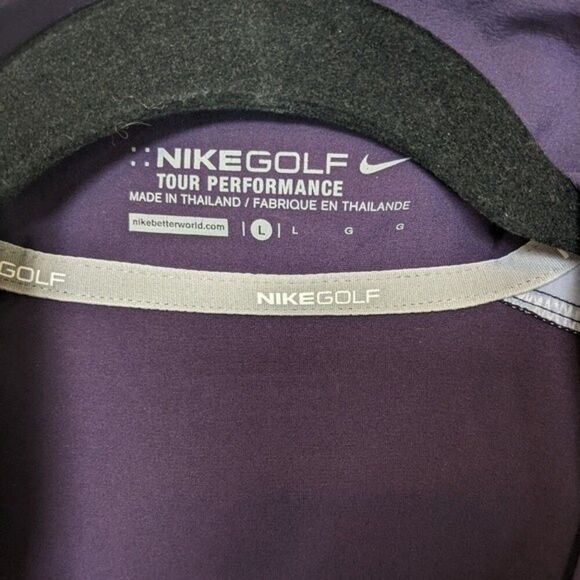 Nike Golf Tour Performance nikebetterworld.com purple half zip -L - Picture 6 of 9